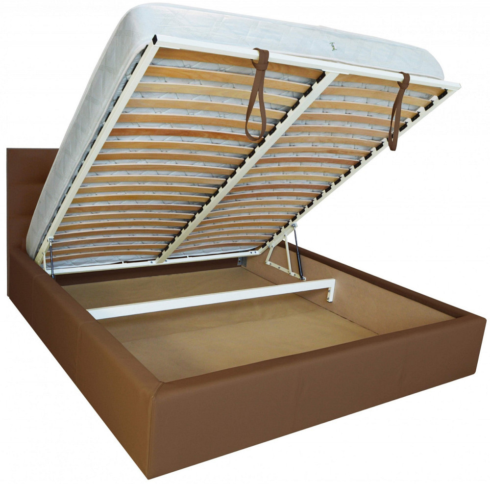 Кровать Двуспальная Chester New VIP 180 х 190 см Fly 2213 A1 С дополнительной металлической цельносварной рамой Светло-коричневый Днепр - изображение 8