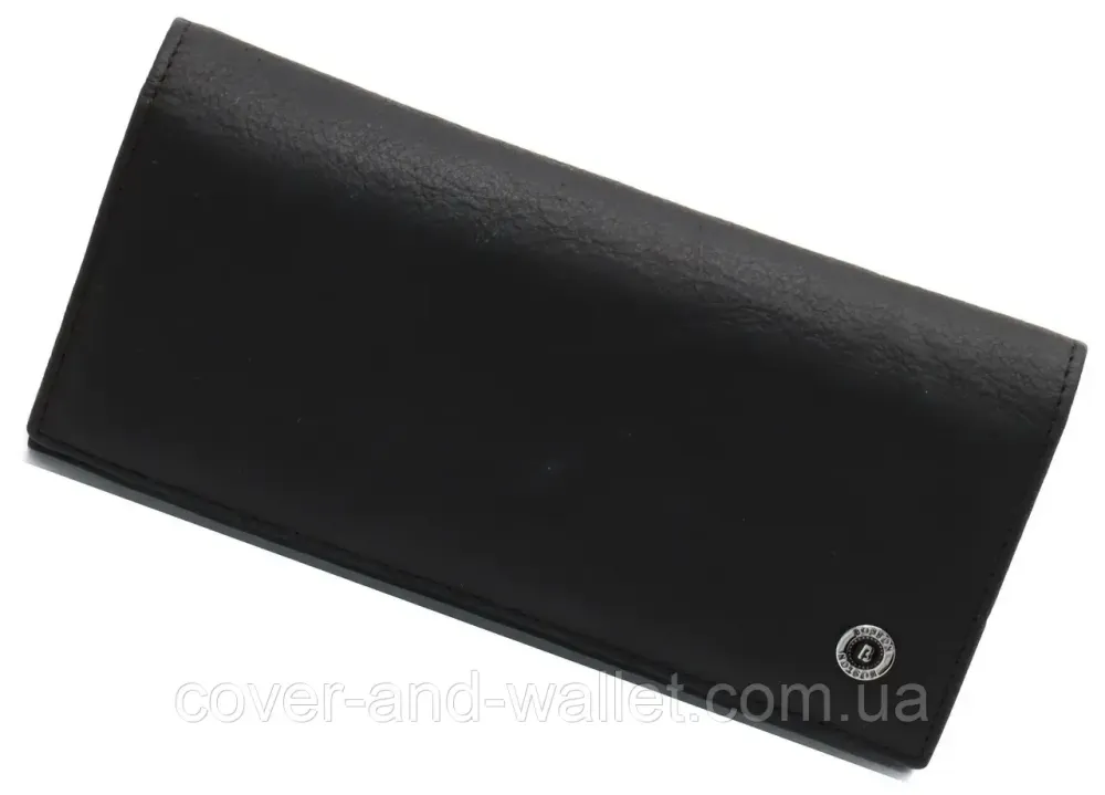 Стильний жіночий шкіряний гаманець на кнопці чорного кольору Boston 233 Київ - фото 3