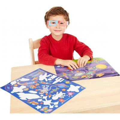 Набір для творчості Melissa&amp;Doug Багаторазові 3D наліпки з окулярами Пригоди (MD9375) Вінниця - фото 2