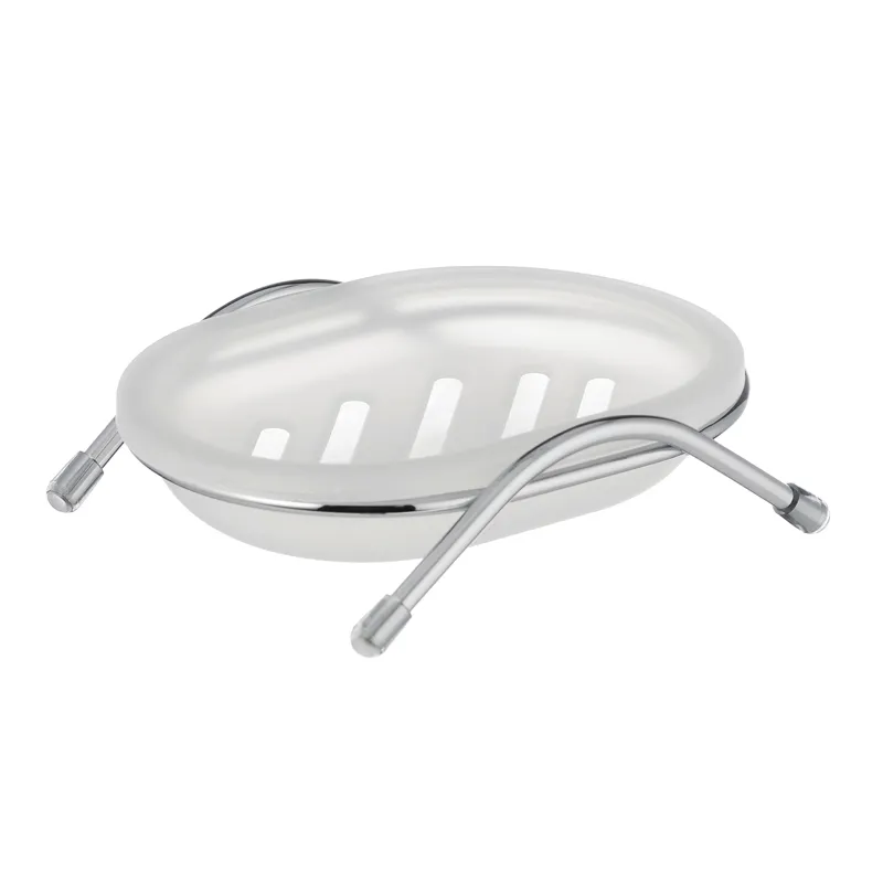 Мильниця настільна з подвійним дном Zerix LR332-2 (пластик білий) (ZX2701) Київ - фото 1