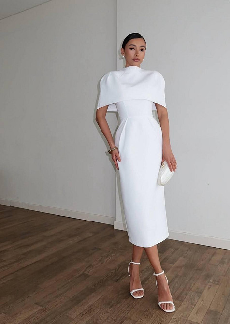 Жіночий елегантний вечірній костюм  сукня+ накидка костюмка Одеса - фото 4