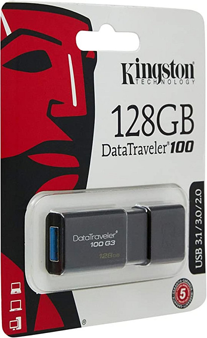 Flash Kingston USB 3.0 DT 100 G3 128GB Киев - изображение 2