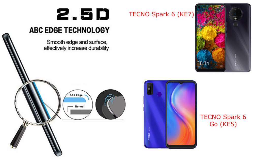 Защитное стекло ArmorGlass для TECNO Spark 6 (KE7),  Spark 6 Go (KE5) – устойчивое к царапинам и ударам Киев - изображение 2