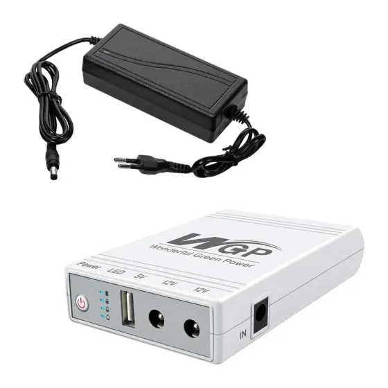 Комплект Mini UPS з блоком живлення: джерело безперебійного живлення Mini UPS WGP UPS103C 16000mAh 5V/12V/12V, Li-ion 4*4Ah, для Київ