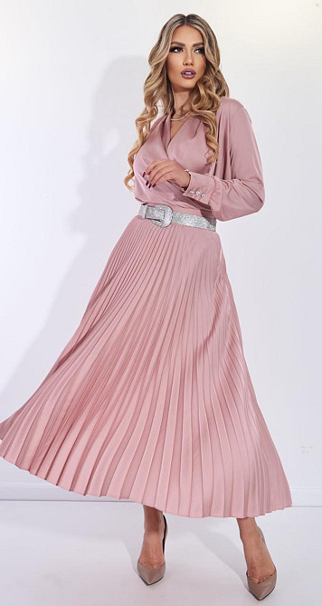 Костюм зі спідницею гофре із шовку (42) Київ - фото 5