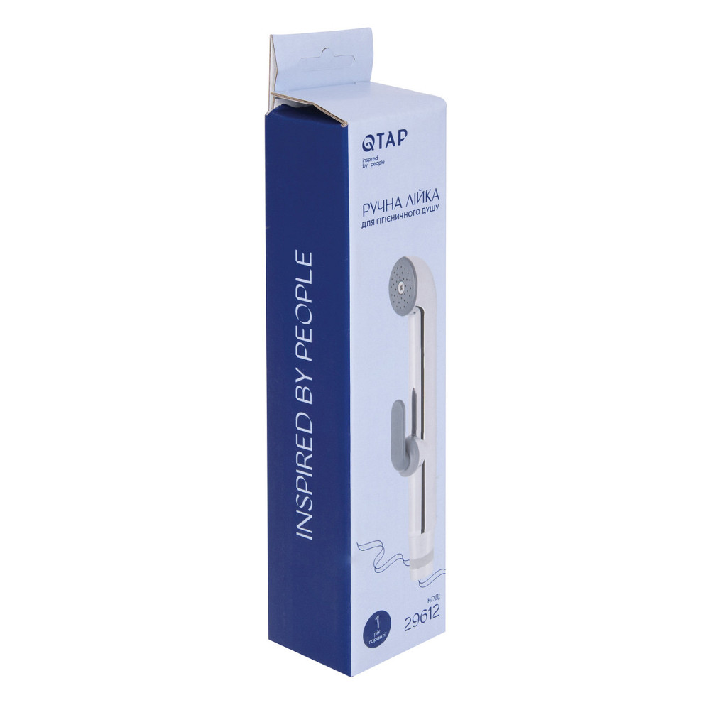 Лійка для гігієнічного душу Qtap Rucni округла QTCRMA021 Chrome/Grey Київ - фото 9
