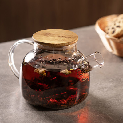 Заварник Ardesto Gemini боросилікатне скло бамбук прозорий 1000мл (AR3010GBM) Вінниця - фото 7