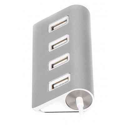 Концентратор Maxxter USB 2.0 Type-A 4 ports silver (HU2A-4P-01) Винница