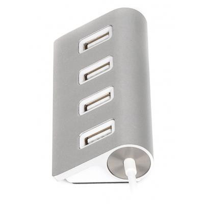 Концентратор Maxxter USB 2.0 Type-A 4 ports silver (HU2A-4P-01) Вінниця - фото 3