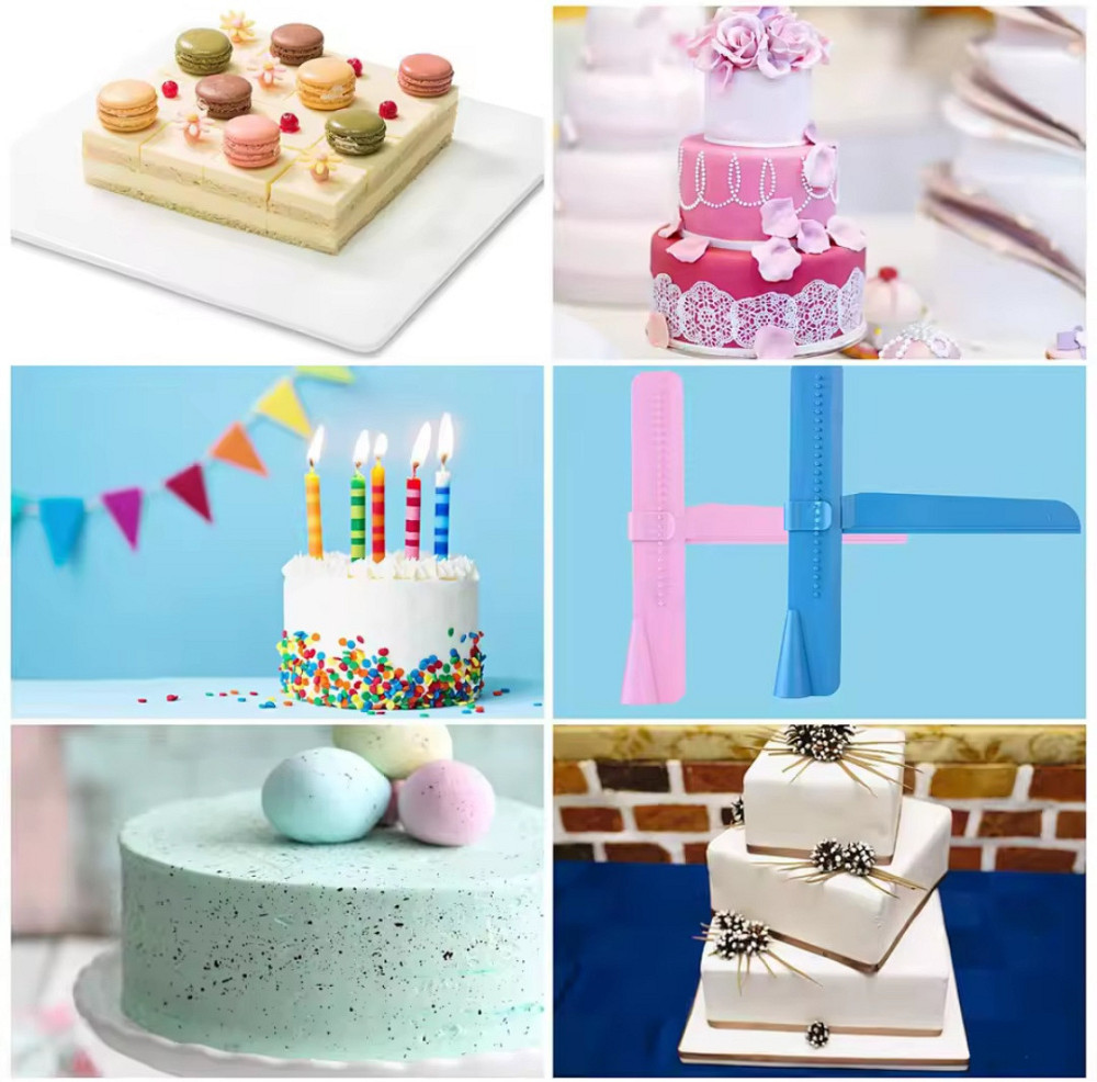 Регулируемый кондитерский скребок для выравнивания торта 23 см синий Киев - изображение 2