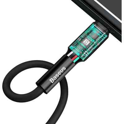 Дата кабель USB 2.0 AM to Lightning 1.0m black Baseus (CALGJ-01) Вінниця