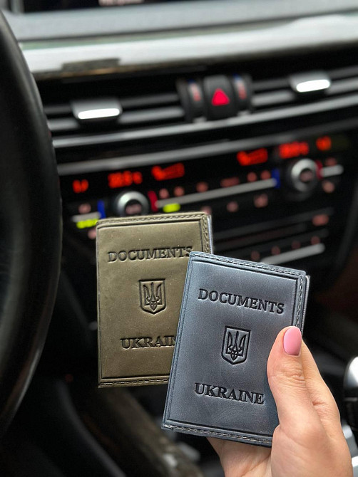Шкіряна обкладинка для ID-паспорта та водійських прав 2186-1B Київ - фото 9