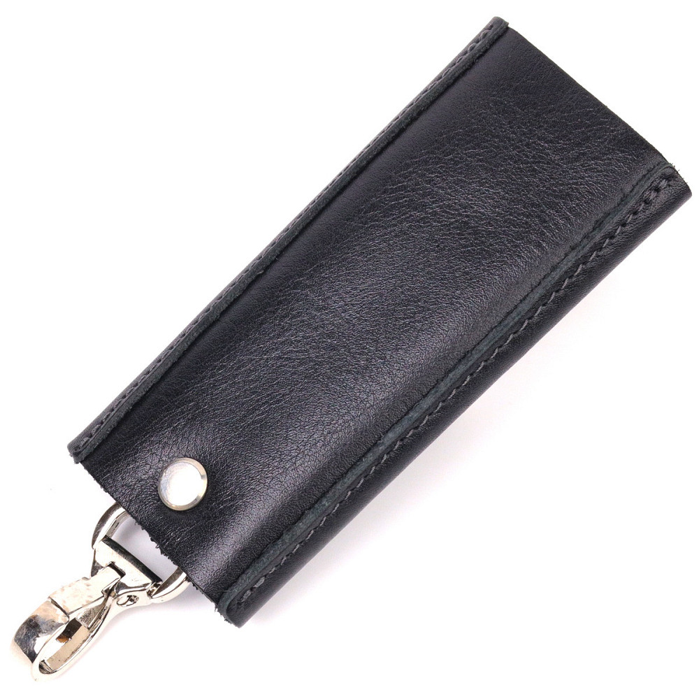 Зручна ключниця у глянцевій шкірі Чорна (GRANDE PELLE) Київ - фото 6