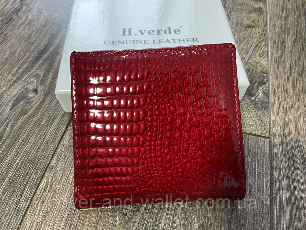 Компактний жіночий гаманець червоного кольору з лакової шкіри ST AE 209-1 Київ - фото 4