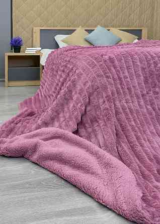 Плед 200х230 см (+-10см) на овчине 