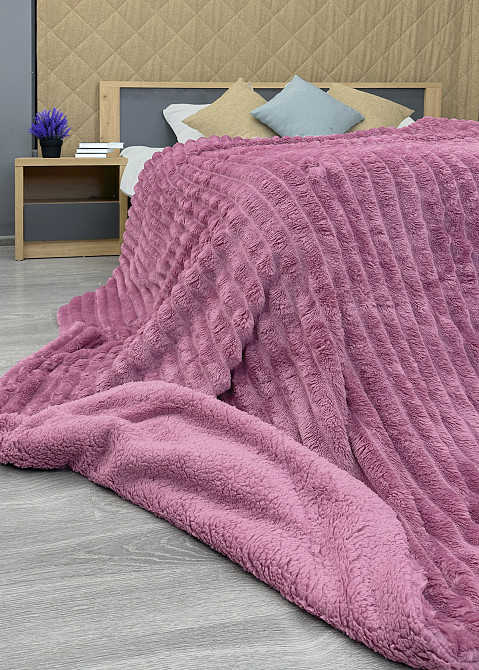 Плед 200х230 см (+-10см) на овчине 