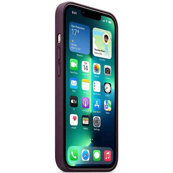 Чохол-накладка Apple Leather Case with MagSafe для Apple iPhone 13 Pro Dark Cherry (MM1A3) ( 16942 ) Харків