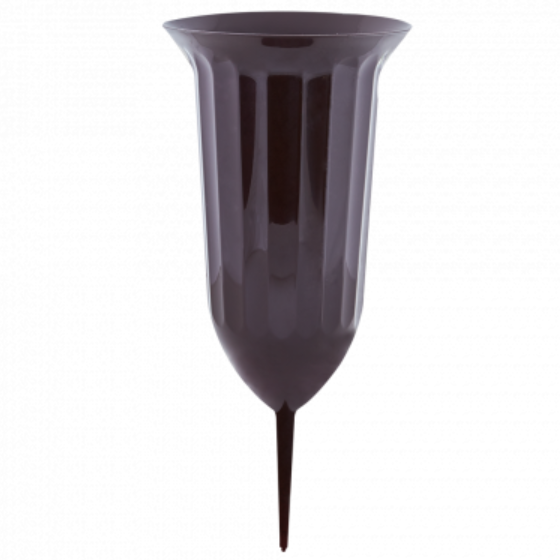 Вазон Флора зі штирем 16см темно-коричневий Алеана Житомир - фото 1