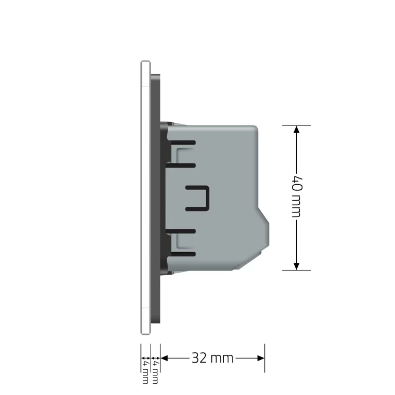 LIVOLO Сенсорна кнопка 1 сенсор 12/24V Livolo білий скло (VL-C701CH-11) Коломия - фото 2