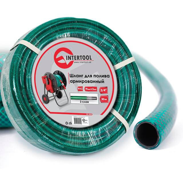 Шланг INTERTOOL GE-4045 для полива 3-слоя 3/4"армов.30м PVC Коломыя - изображение 1