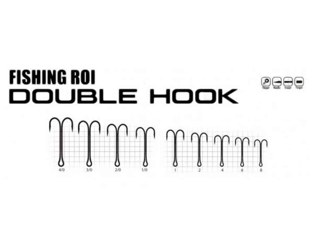 Гачок подвійний №2 (5шт/уп) арт.217-21-002 ТМ FISHING ROI Київ - фото 1