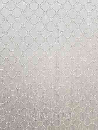 Текстильні шпалери на флізеліновій основі Da capo RaschTextil геометрія ромб овал сітка коричневі фон пісочний Київ