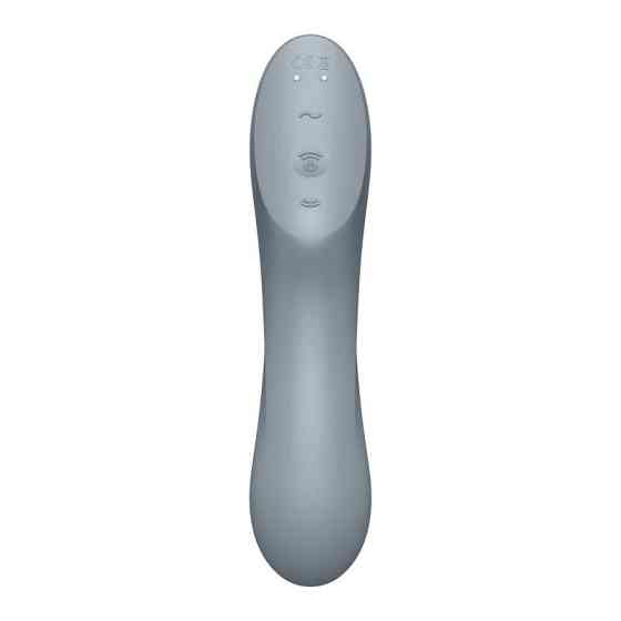 Вакуумный стимулятор клитора для женщин с вибрацией Satisfyer Curvy Trinity 3 серый Sex Aura Киев