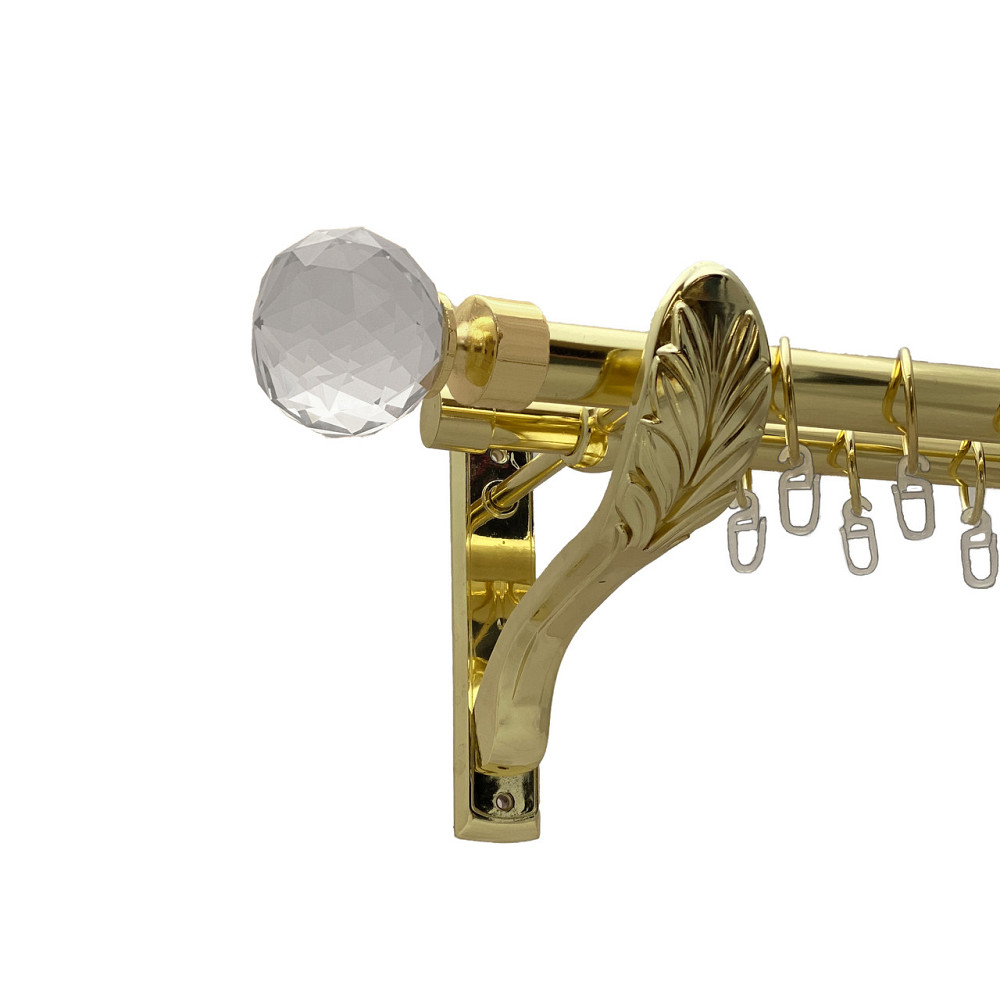 Карниз Orvit Люміера металевий дворядний ретро Золото 25\19 мм 240 см (00-00010722) Львов - изображение 1