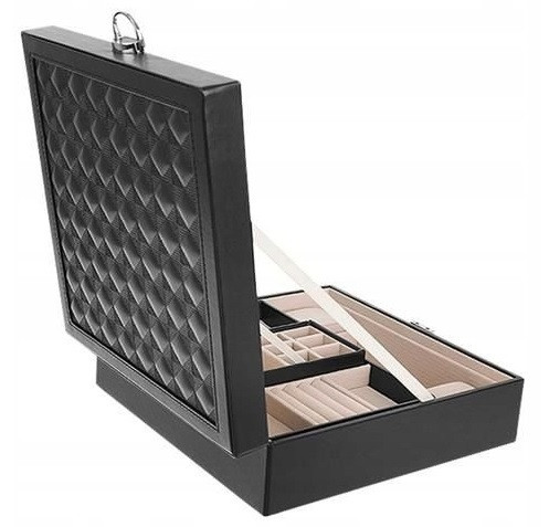 Скринька - футляр для зберігання прикрас з ключем Beautylushh (8896) Black Нововолинськ - фото 5