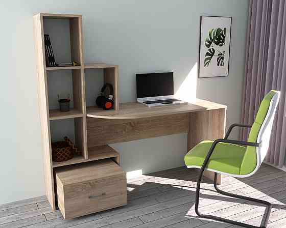 Стол письменный СП-1 №2, Дуб Сонома, 1500/550/1500 Львов