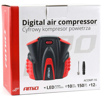 Автомобільний компресор AMiO LED 12V ACOMP-16 (02641) Вінниця - фото 8
