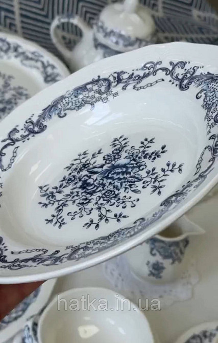 Тарілка глибока порцеляна вінтажний стиль 300 мл 23*4 см  "Grevelingen" 8030-512 для дому та ресторанів Київ - фото 1
