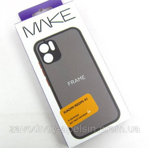Xiaomi Redmi A1 Чохол матовий Frame Case (чорний) Одеса - фото 2