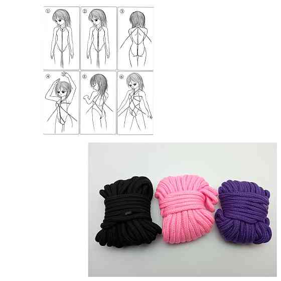 Натуральна м’яка бавовняна мотузка для бондажу (Шибарі) 26351 Луцк