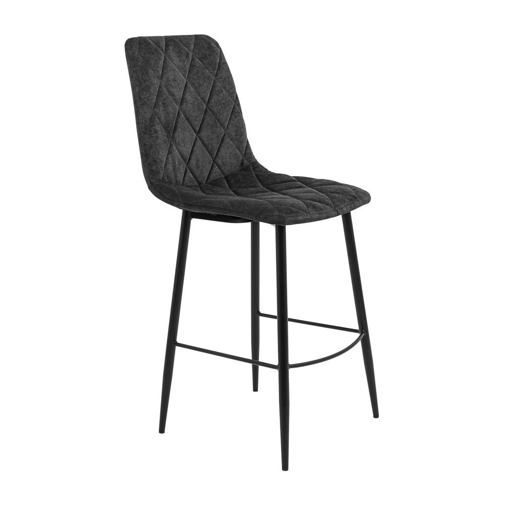 Стілець крісло барний м'який GarretDesign U Corduroy 465 високі ніжки Чорний Київ - фото 1