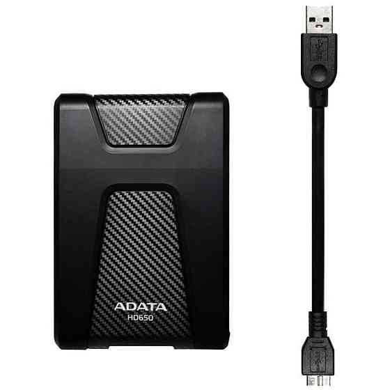 PHD External 2.5'' ADATA USB 3.1 DashDrive Durable HD650 2TB Black Київ