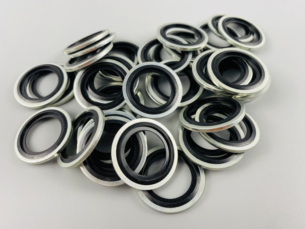 Шайба з гумовим кільцем NBR всередині 22 мм, для гідравліки, олії, води, повітря. Мукачево - фото 1