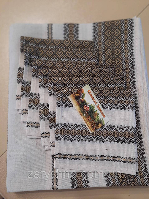 Скатерть на льне вышитая кофейная Киев - изображение 3