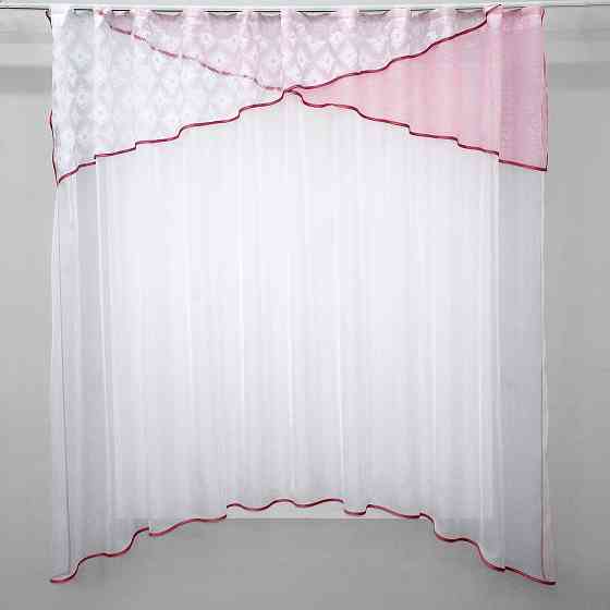 Кухонная занавесь (270х170см) цвет розовый с белым 00к 59-558 Киев