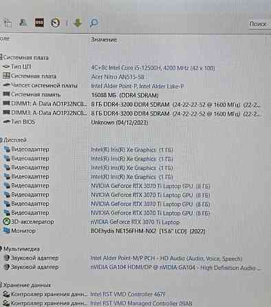 Ігровий Acer Nitro RTX 3070TI 150W! Core i5-12500h, 16gb, 512gb. Ідеал. Харків