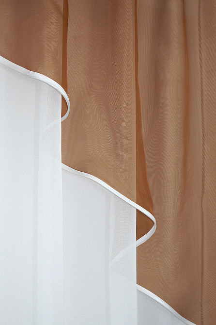 Кухонная занавесь (260х170см) цвет коричневый с белым 00к 59-329 Киев - изображение 3