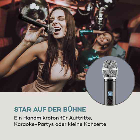 UHF200C-HB 2-канальний набір бездротових мікрофонів UHF Ручний мікрофон-приймач + передавач + гарнітура 1 Рівне