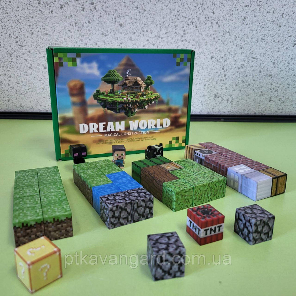 Конструктор магнітний майнкрафт / магнітні блоки 46 шт Dream World LZCK 052 Хмельницький - фото 2