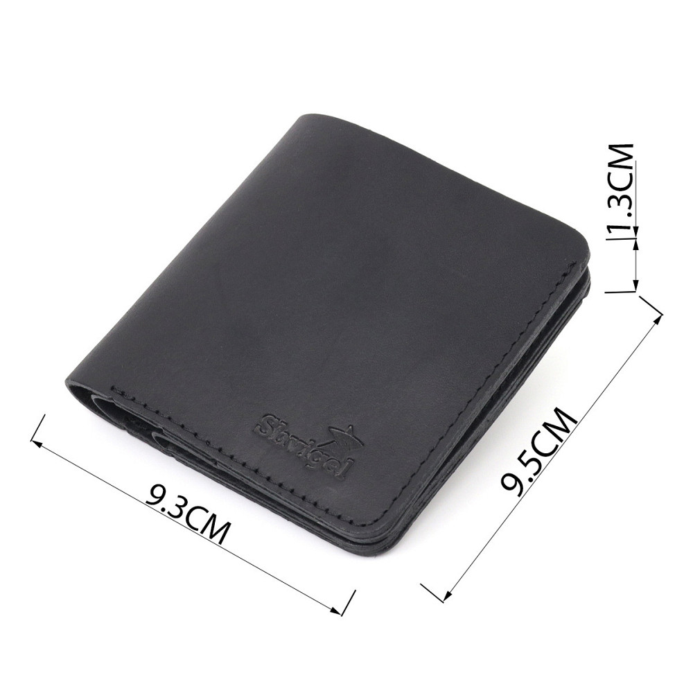 Матовое мужское портмоне из натуральной кожи Черный (SHVIGEL) Киев - изображение 7