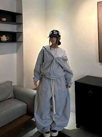 Жіночий теплий оверсайз костюм в спортивному стилі трьохнитка на флісі Одеса