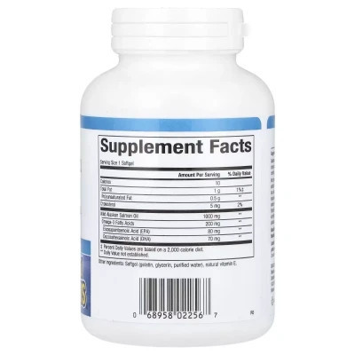 Жирні кислоти Natural Factors Жир дикого лосося аляски, 1000 мг, OmegaFactors, Wild Alaskan Sal (NFS-02256) Вінниця - фото 2