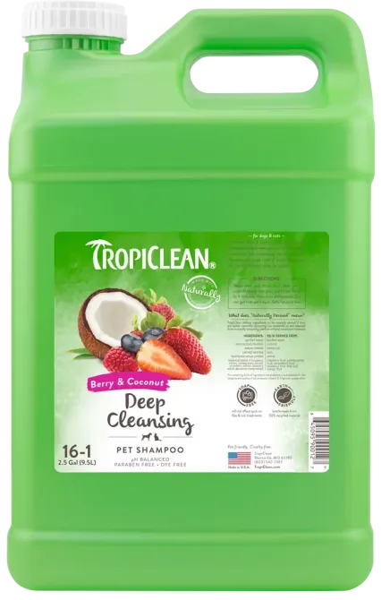 Шампунь для собак и кошек (концентрат 1:16) TropiClean Deep Cleansing 