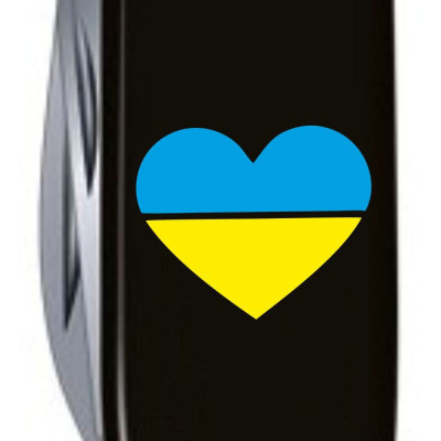 Ніж Victorinox Huntsman Ukraine 91 мм Чорний Серце синьо-жовте (1.3713.3_T1090u) Вінниця - фото 4