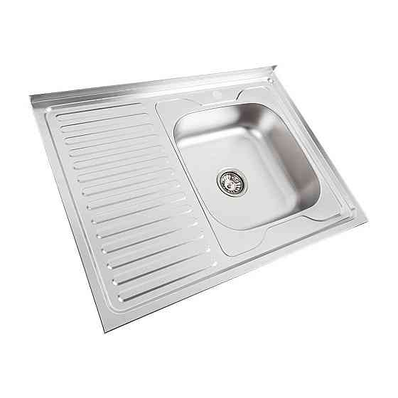 Кухонна мийка з нержавіючої сталі Valeso 8060 R ДЕКОР (0,7/160 мм) Коломыя