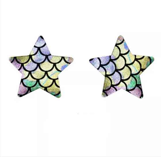 Стікіні на груди Зірки, колір різнобарвний - розмір 8см Київ